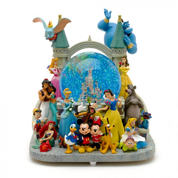 Disneyland Paris Castle Deluxe Musical Snow Globe